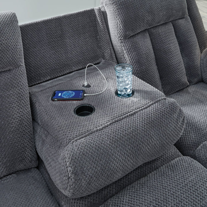 Observation Power Reclining Sofa with Drop Down Table - Atchison Furniture Company (Atchison, KS)
