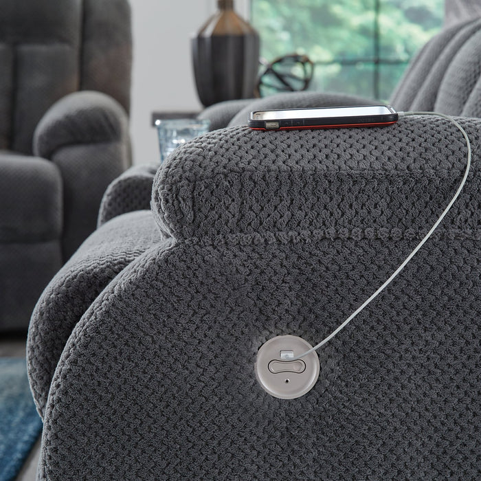 Observation Power Reclining Sofa with Drop Down Table - Atchison Furniture Company (Atchison, KS)