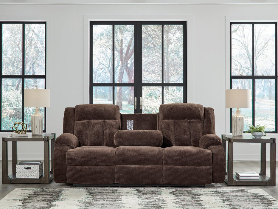 Observation Power Reclining Sofa with Drop Down Table - Atchison Furniture Company (Atchison, KS)