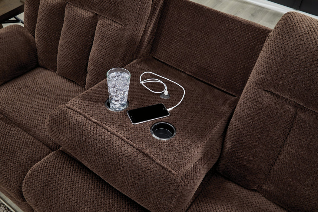Observation Power Reclining Sofa with Drop Down Table - Atchison Furniture Company (Atchison, KS)