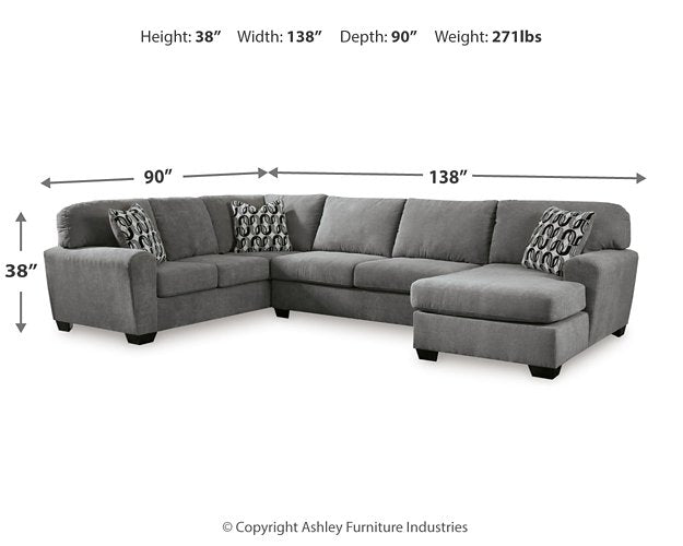 Birkdale Court Sectional with Chaise - Atchison Furniture Company (Atchison, KS)