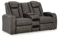 Fyne-Dyme Power Reclining Loveseat with Console - Atchison Furniture Company (Atchison, KS)