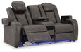 Fyne-Dyme Power Reclining Loveseat with Console - Atchison Furniture Company (Atchison, KS)