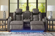 Fyne-Dyme Power Reclining Loveseat with Console - Atchison Furniture Company (Atchison, KS)