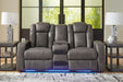 Fyne-Dyme Power Reclining Loveseat with Console - Atchison Furniture Company (Atchison, KS)