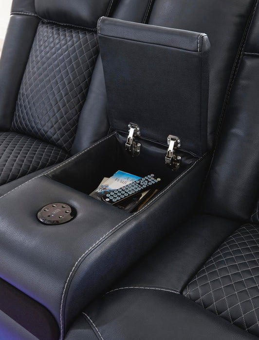 Fyne-Dyme Power Reclining Loveseat with Console - Atchison Furniture Company (Atchison, KS)
