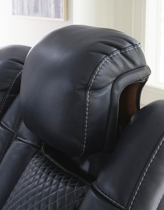 Fyne-Dyme Power Reclining Loveseat with Console - Atchison Furniture Company (Atchison, KS)