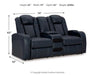 Fyne-Dyme Power Reclining Loveseat with Console - Atchison Furniture Company (Atchison, KS)