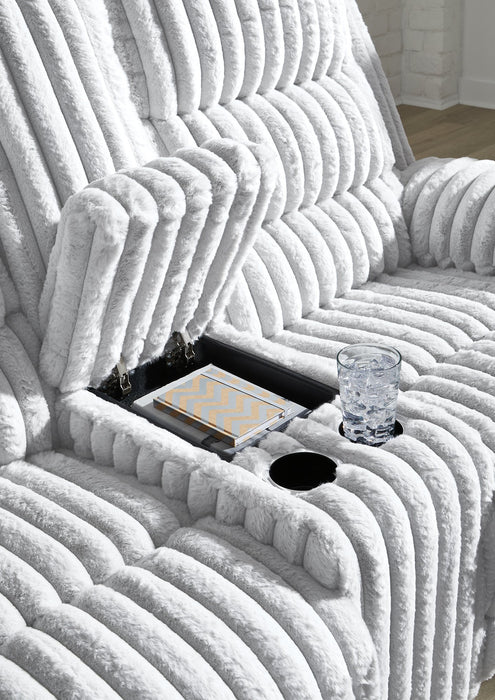 Rhines Falls Power Reclining Loveseat with Console - Atchison Furniture Company (Atchison, KS)