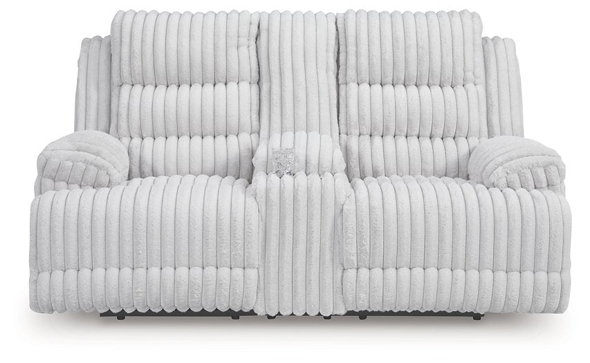 Rhines Falls Power Reclining Loveseat with Console - Atchison Furniture Company (Atchison, KS)