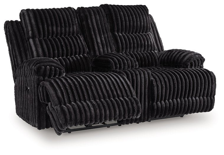 Rhine Falls Reclining Loveseat with Console - Atchison Furniture Company (Atchison, KS)