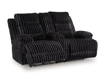 Rhine Falls Reclining Loveseat with Console - Atchison Furniture Company (Atchison, KS)