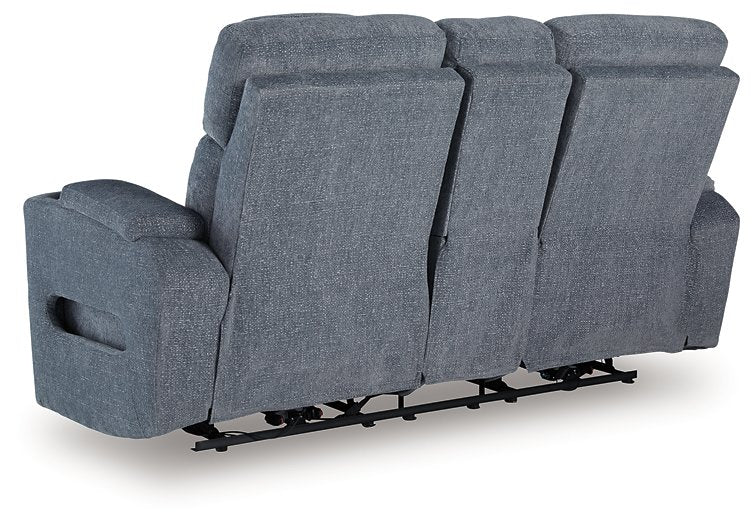 Studio Cave Power Reclining Loveseat with Console - Atchison Furniture Company (Atchison, KS)