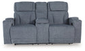 Studio Cave Power Reclining Loveseat with Console - Atchison Furniture Company (Atchison, KS)
