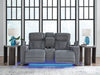 Studio Cave Power Reclining Loveseat with Console - Atchison Furniture Company (Atchison, KS)