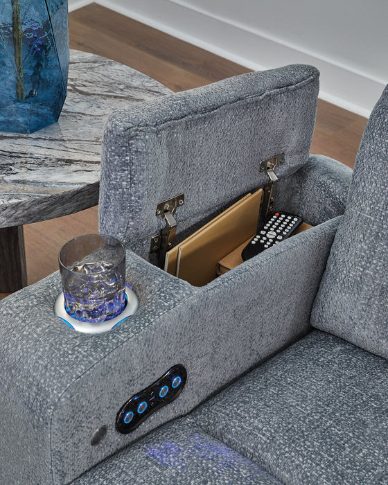Studio Cave Power Reclining Loveseat with Console - Atchison Furniture Company (Atchison, KS)