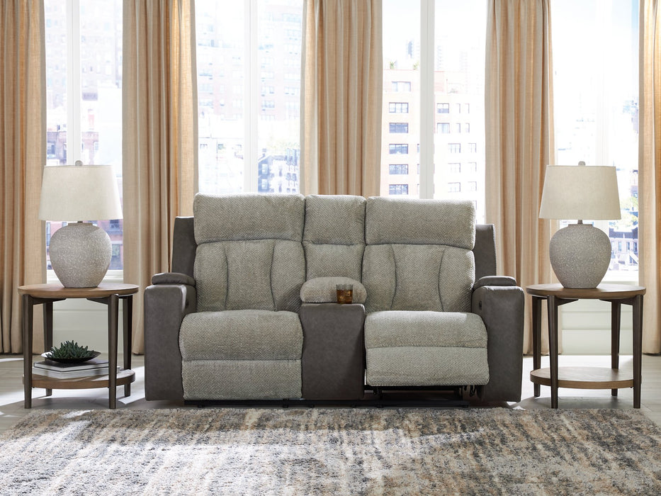 WhipLash Power Reclining Loveseat with Console - Atchison Furniture Company (Atchison, KS)