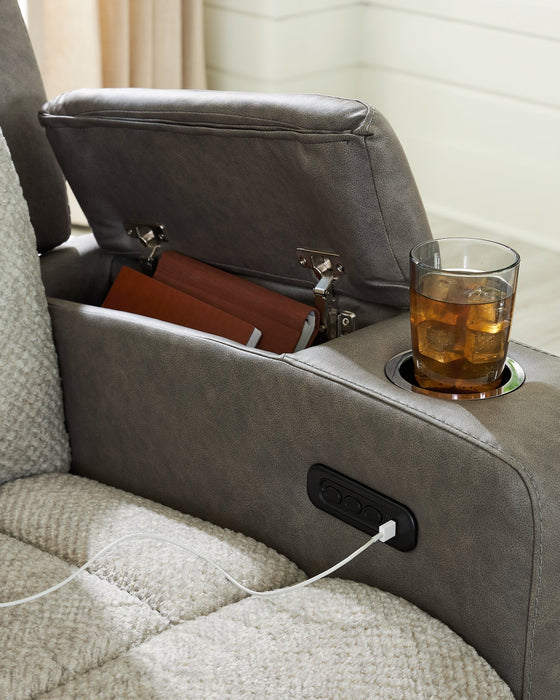 WhipLash Power Reclining Loveseat with Console - Atchison Furniture Company (Atchison, KS)