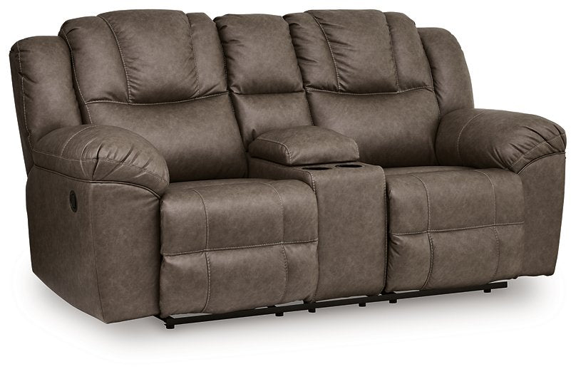 Lowilla Reclining Loveseat with Console - Atchison Furniture Company (Atchison, KS)
