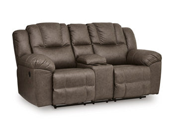 Lowilla Reclining Loveseat with Console - Atchison Furniture Company (Atchison, KS)