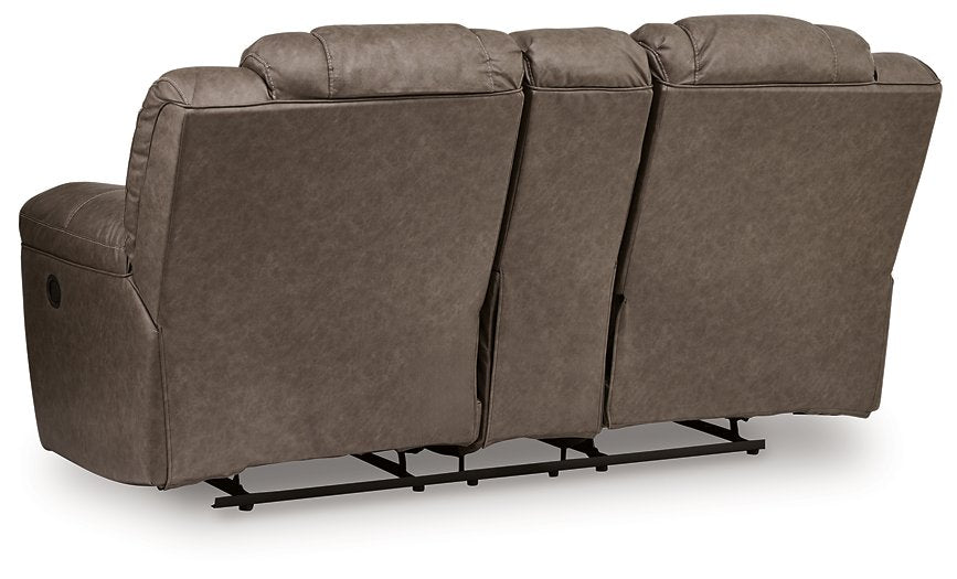 Lowilla Reclining Loveseat with Console - Atchison Furniture Company (Atchison, KS)