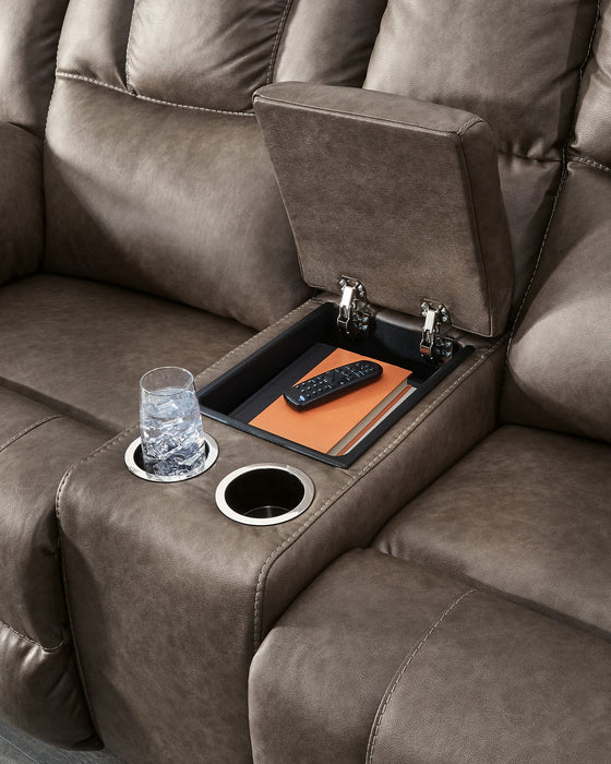 Lowilla Reclining Loveseat with Console - Atchison Furniture Company (Atchison, KS)
