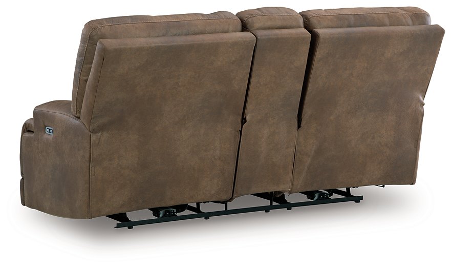 Beckley Place Power Reclining Loveseat with Console - Atchison Furniture Company (Atchison, KS)