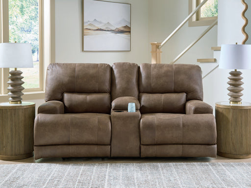 Beckley Place Power Reclining Loveseat with Console - Atchison Furniture Company (Atchison, KS)