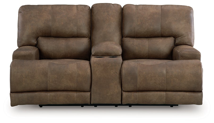 Beckley Place Power Reclining Loveseat with Console - Atchison Furniture Company (Atchison, KS)