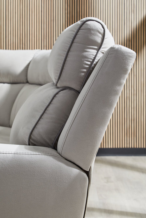 Social Pointe Reclining Sectional with Storage Console - Atchison Furniture Company (Atchison, KS)