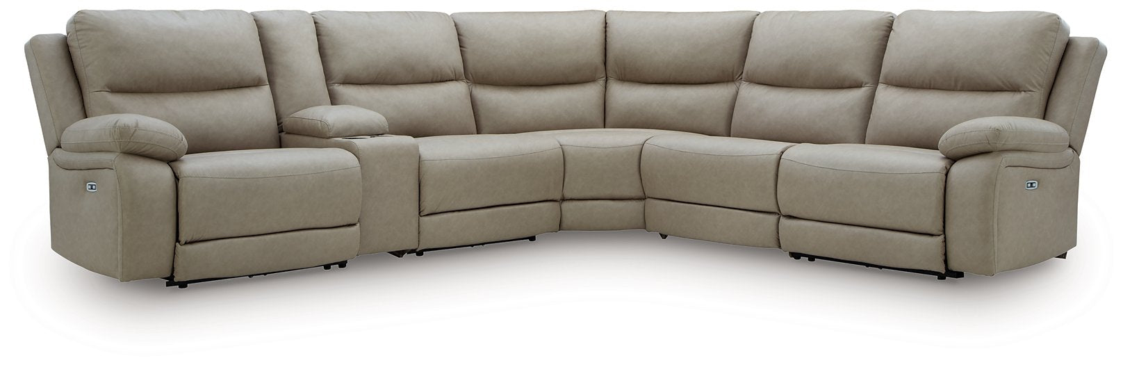Narwhal Place Reclining Sectional with Storage Console - Atchison Furniture Company (Atchison, KS)
