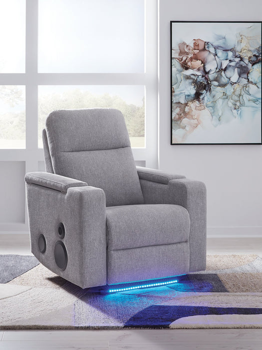 Pineland Power Glider Recliner with Audio System - Atchison Furniture Company (Atchison, KS)
