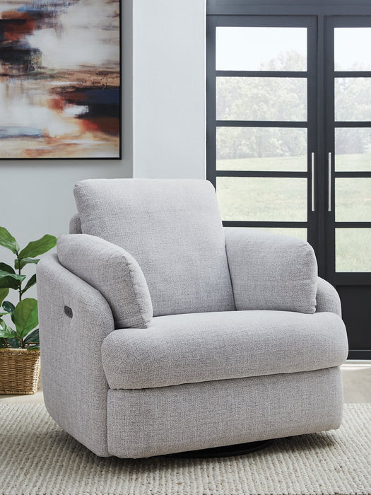 Alainmont Next-Gen Nuvella Swivel Power Recliner - Atchison Furniture Company (Atchison, KS)