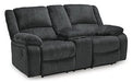Draycoll Reclining Loveseat with Console - Atchison Furniture Company (Atchison, KS)