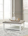 Kanwyn Upholstered Ottoman Coffee Table - Atchison Furniture Company (Atchison, KS)