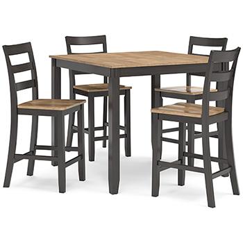 Gesthaven Counter Height Dining Table and 4 Barstools (Set of 5) - Atchison Furniture Company (Atchison, KS)