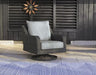 Elite Park Outdoor Swivel Lounge with Cushion - Atchison Furniture Company (Atchison, KS)