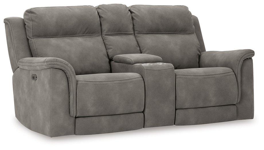 Next-Gen DuraPella Power Reclining Loveseat with Console - Atchison Furniture Company (Atchison, KS)