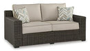 Coastline Bay Outdoor Loveseat with Cushion - Atchison Furniture Company (Atchison, KS)