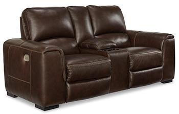 Alessandro Power Reclining Loveseat with Console - Atchison Furniture Company (Atchison, KS)