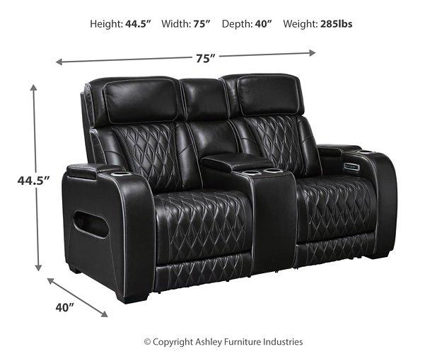 Boyington Power Reclining Loveseat with Console - Atchison Furniture Company (Atchison, KS)