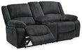 Draycoll Reclining Loveseat with Console - Atchison Furniture Company (Atchison, KS)