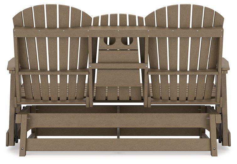 Hyland wave Outdoor Glider Loveseat - Atchison Furniture Company (Atchison, KS)