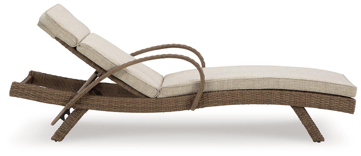 Beachcroft Outdoor Chaise Lounge with Cushion - Atchison Furniture Company (Atchison, KS)
