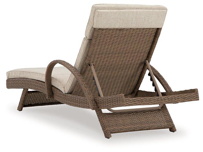 Beachcroft Outdoor Chaise Lounge with Cushion - Atchison Furniture Company (Atchison, KS)