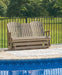 Hyland wave Outdoor Glider Loveseat - Atchison Furniture Company (Atchison, KS)