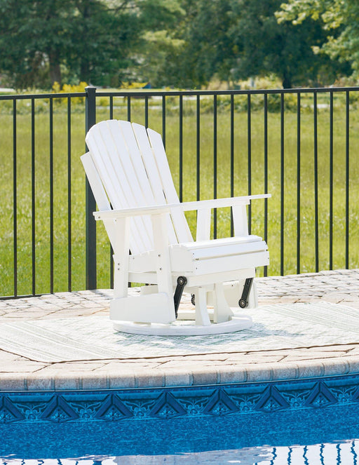 Hyland wave Outdoor Swivel Glider Chair - Atchison Furniture Company (Atchison, KS)
