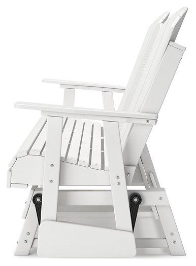 Hyland wave Outdoor Glider Loveseat - Atchison Furniture Company (Atchison, KS)