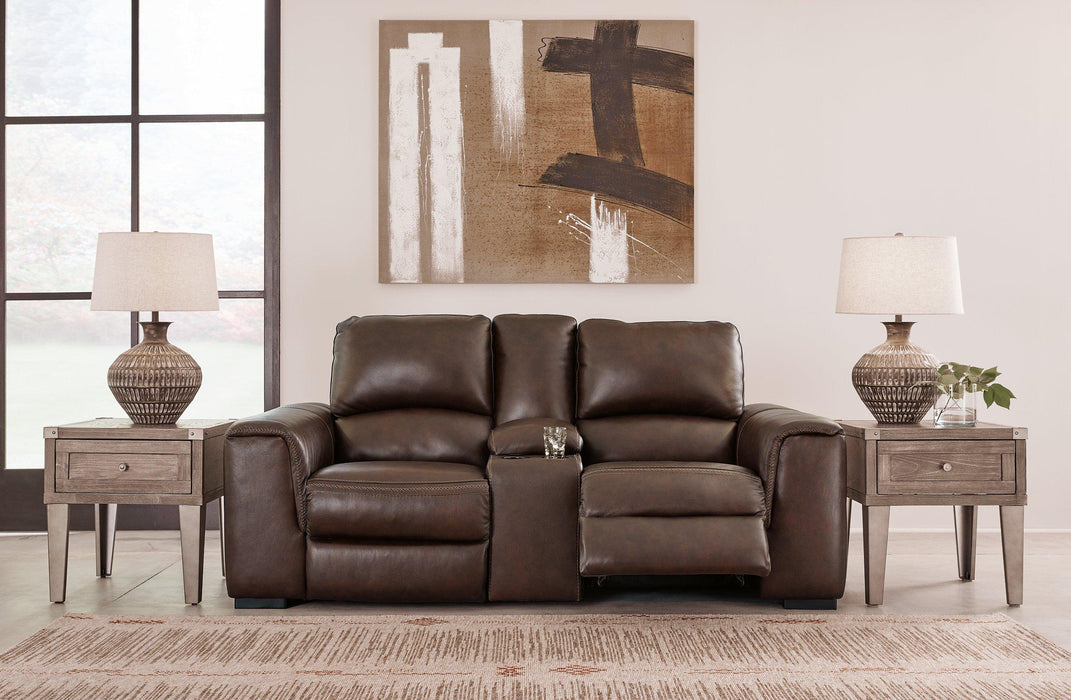 Alessandro Power Reclining Loveseat with Console - Atchison Furniture Company (Atchison, KS)