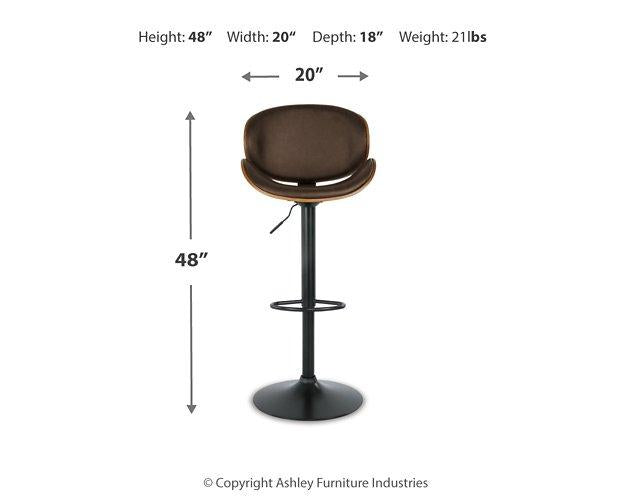 Bellatier Adjustable Height Bar Stool - Atchison Furniture Company (Atchison, KS)
